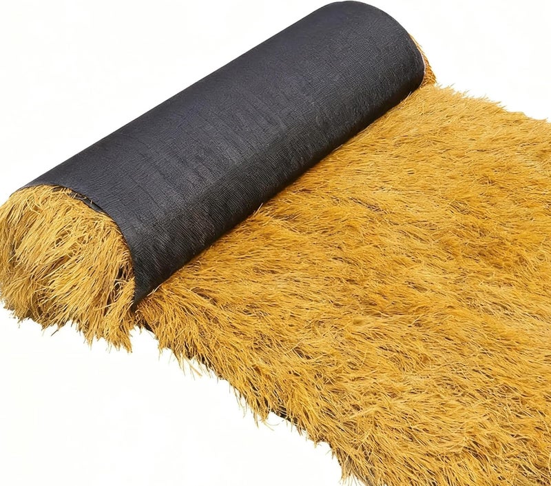 XLX TURF Artificial Thatch Grass for Western Party Decor - Fireproof Fake Hay Carpet for Country Cowboy Barn Wedding Birthday Background - Duck Blind Grass Straw Roofing for Tiki Bar - Image 1